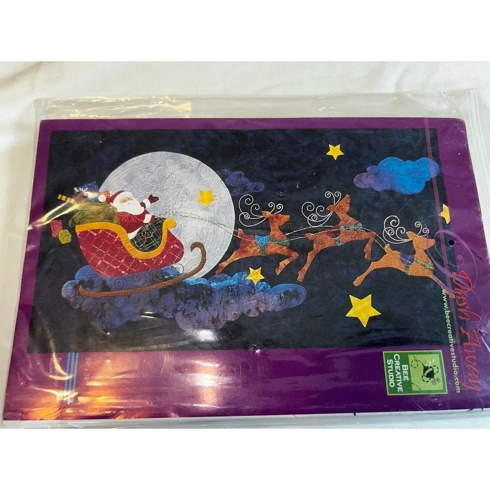 VTG 2004‎ Dash Away Santa Sleigh Quilt Pattern Bee Creative Studio  Instructions